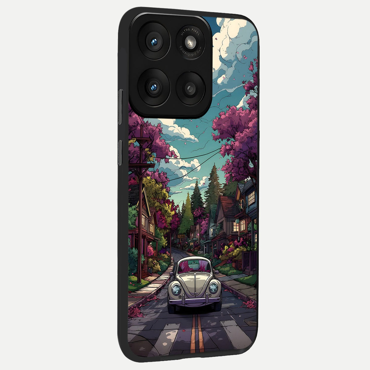  Vintage Street Drive back cover For Moto Edge 60 Pro slim fit glass case with vibrant aesthetic design