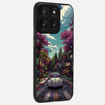  Vintage Street Drive back cover For Moto Edge 60 Pro slim fit glass case with vibrant aesthetic design