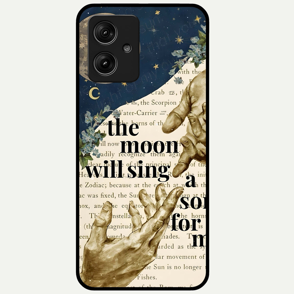 Aesthetic Divine Glass Case For Moto G54 back cover – full design glossy printed glass finish