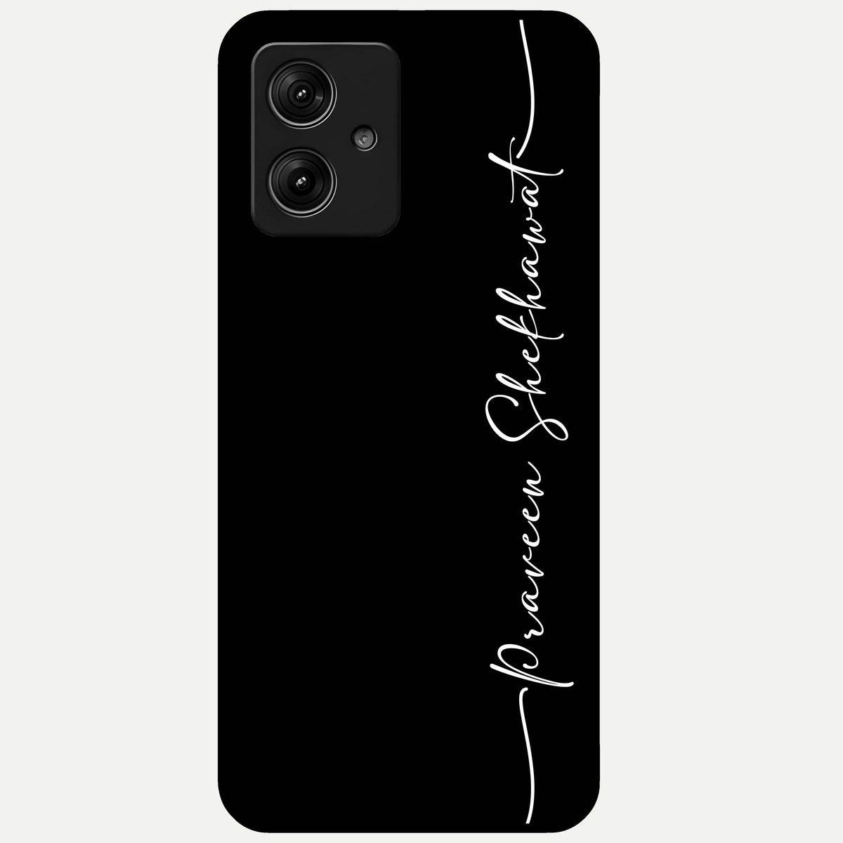  Black Tune Custom Name Glass Case For Moto G54 back cover – full design glossy printed glass finish