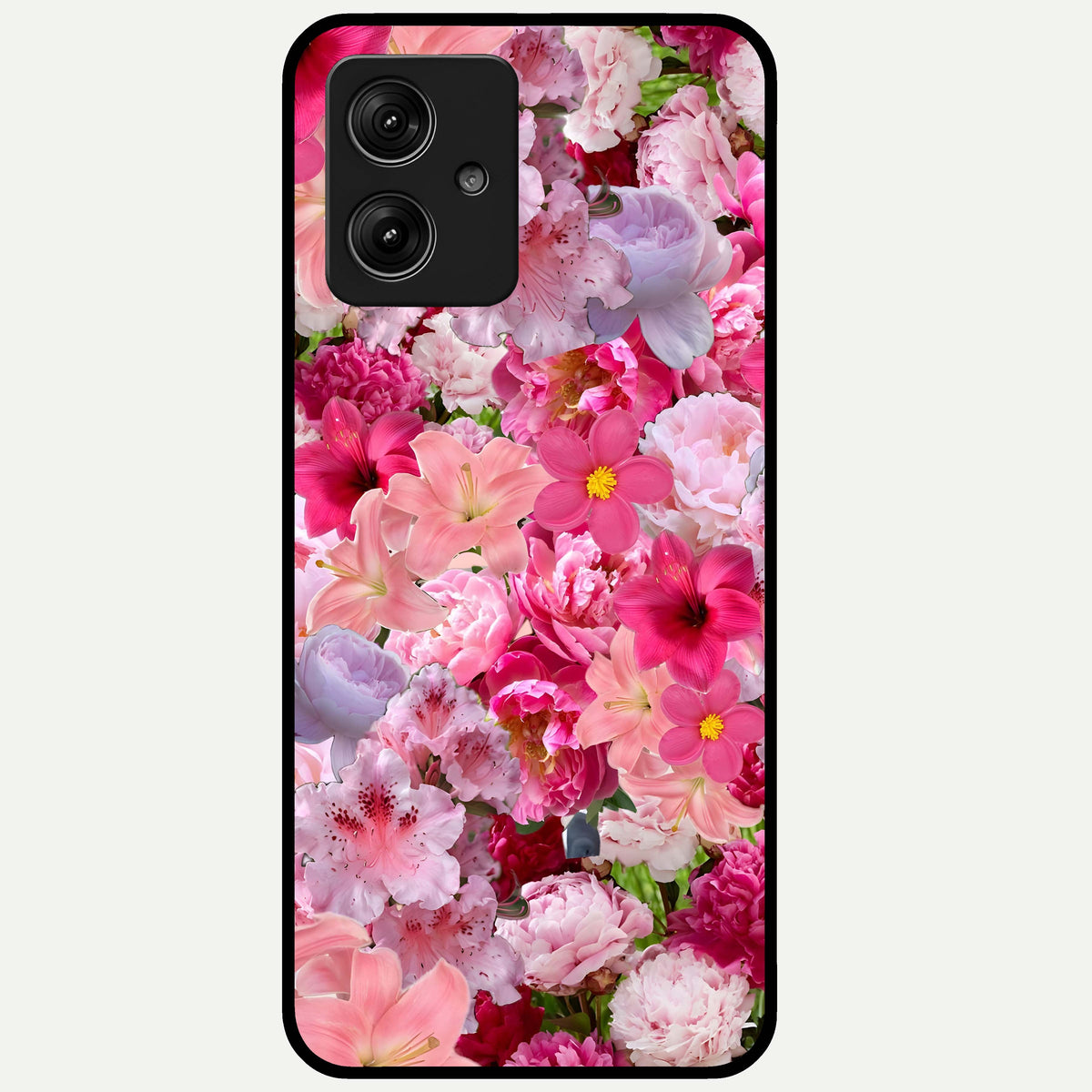  Bloom Crush Fantasy Glass Case For Moto G54 back cover – full design glossy printed glass finish