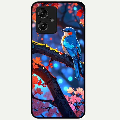  Blooming Water Drift Glass Case For Moto G54 back cover – full design glossy printed glass finish
