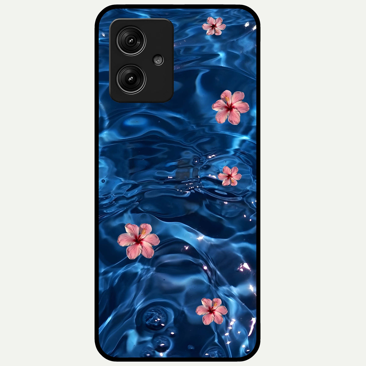  Bloom Thread Art Glass Case For Moto G54 back cover – full design glossy printed glass finish