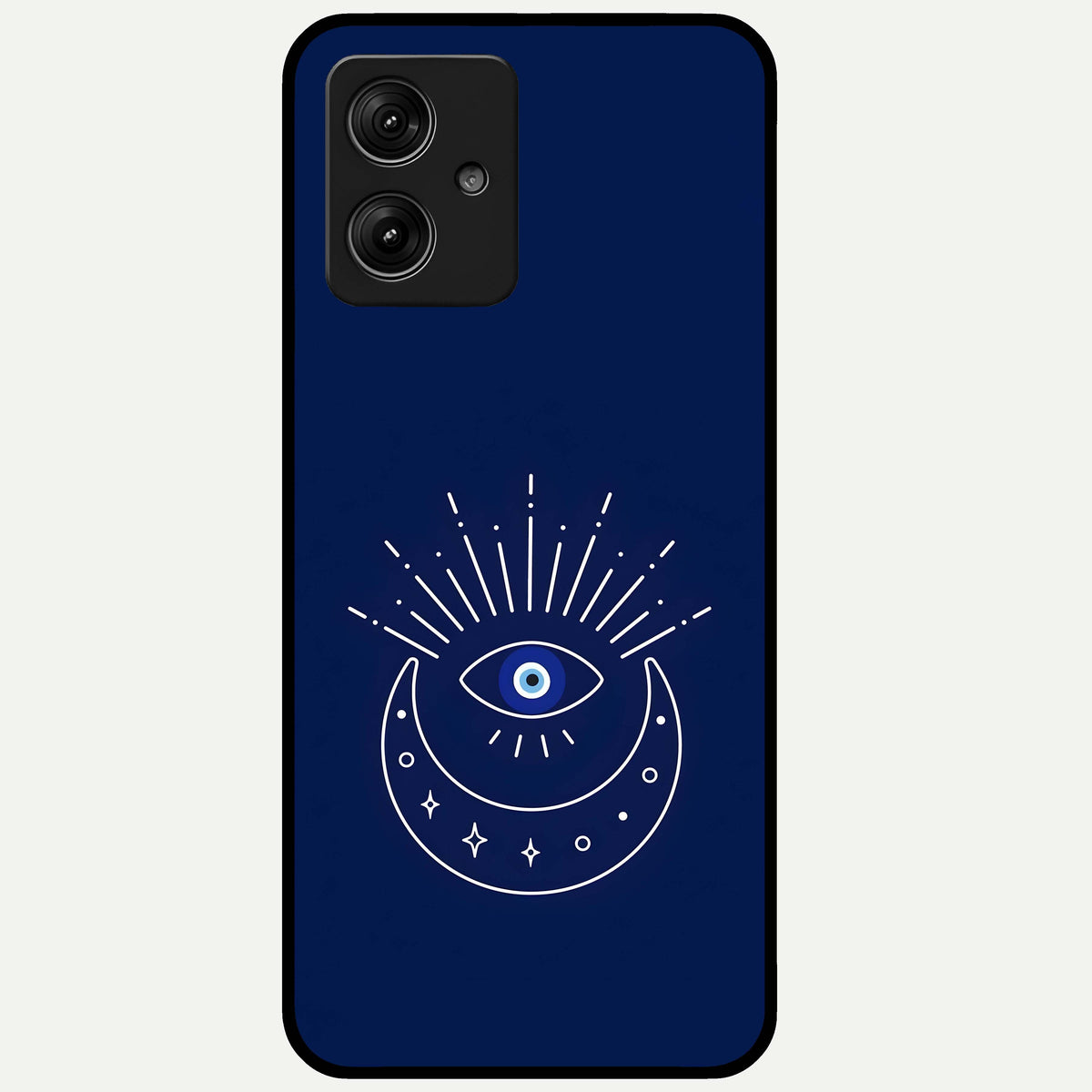 Blue Evil Eye Glass Case For Moto G54 back cover – full design glossy printed glass finish