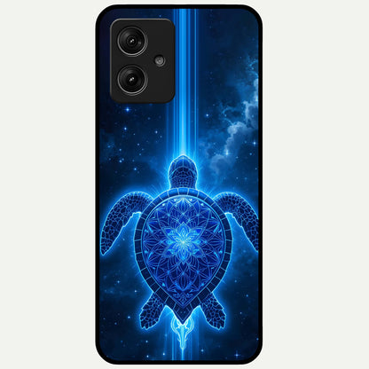  Blue Galaxy Turtle Glass Case For Moto G54 back cover – full design glossy printed glass finish