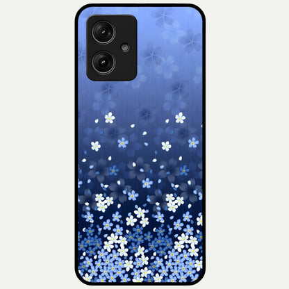 Blue Starry Glass Case For Moto G54 back cover – full design glossy printed glass finish