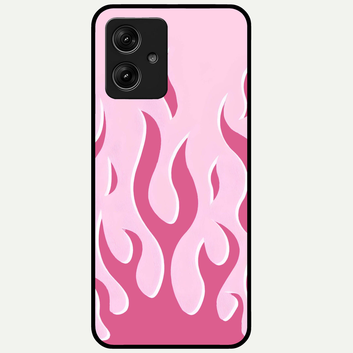  Blush Flame Energy Glass Case For Moto G54 back cover – full design glossy printed glass finish