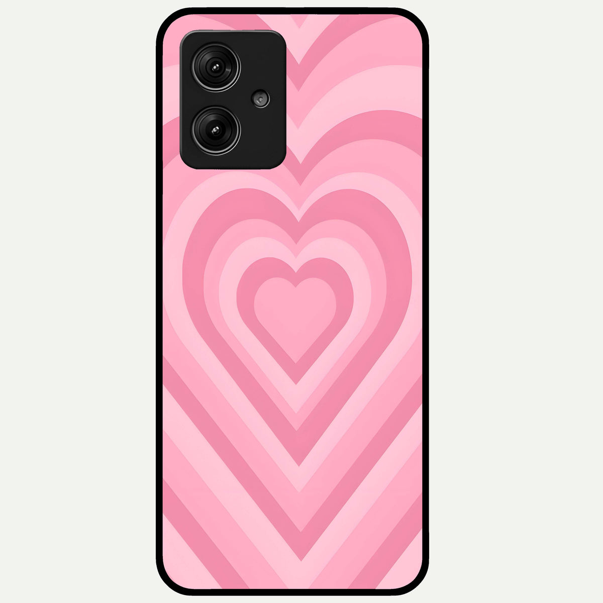  Blush Heart Waves Glass Case For Moto G54 back cover – full design glossy printed glass finish