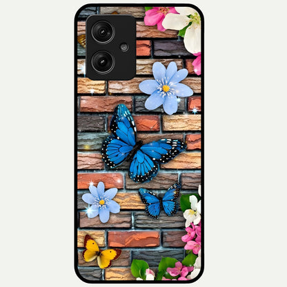  Brick Bloom Flight Glass Case For Moto G54 back cover – full design glossy printed glass finish
