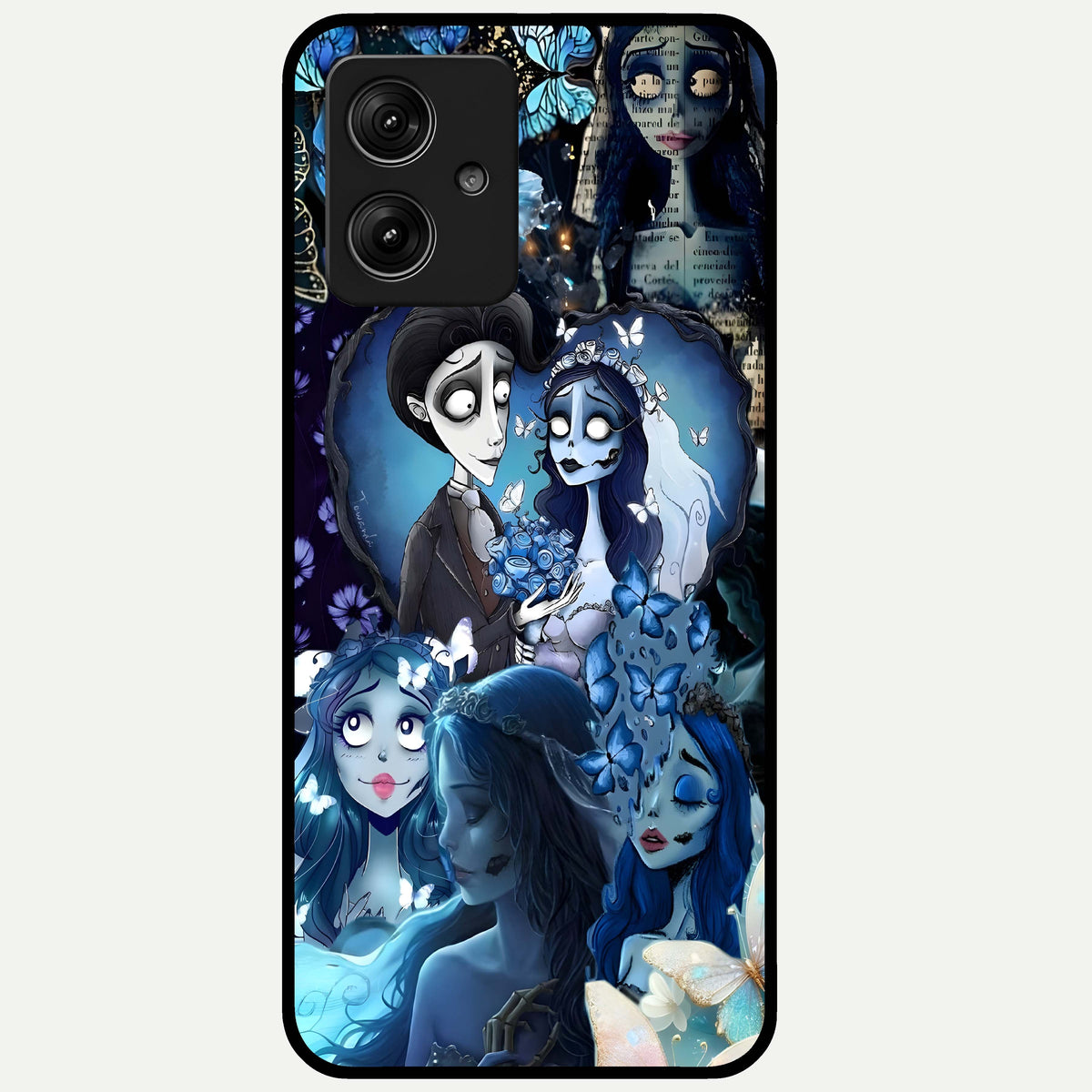  Butterfly Ghost Soul Glass Case For Moto G54 back cover – full design glossy printed glass finish