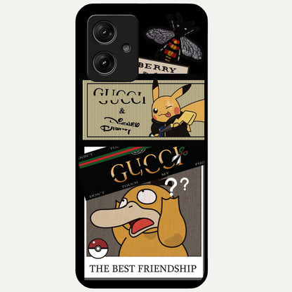  Cartoon Brand Play Mashup Glass Case For Moto G54 back cover – full design glossy printed glass finish