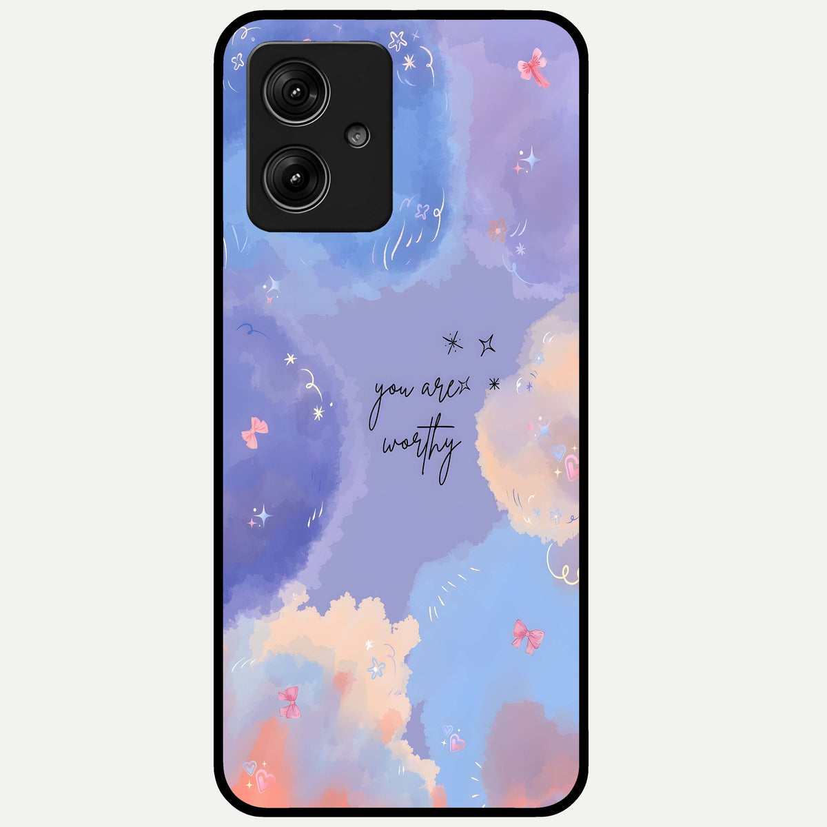 Celestial Cloud Magic Glass Case For Moto G54 back cover – full design glossy printed glass finish