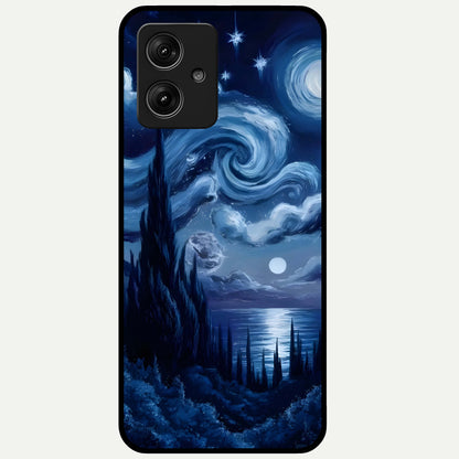  Celestial Dream Van Gogh Glass Case For Moto G54 back cover – full design glossy printed glass finish
