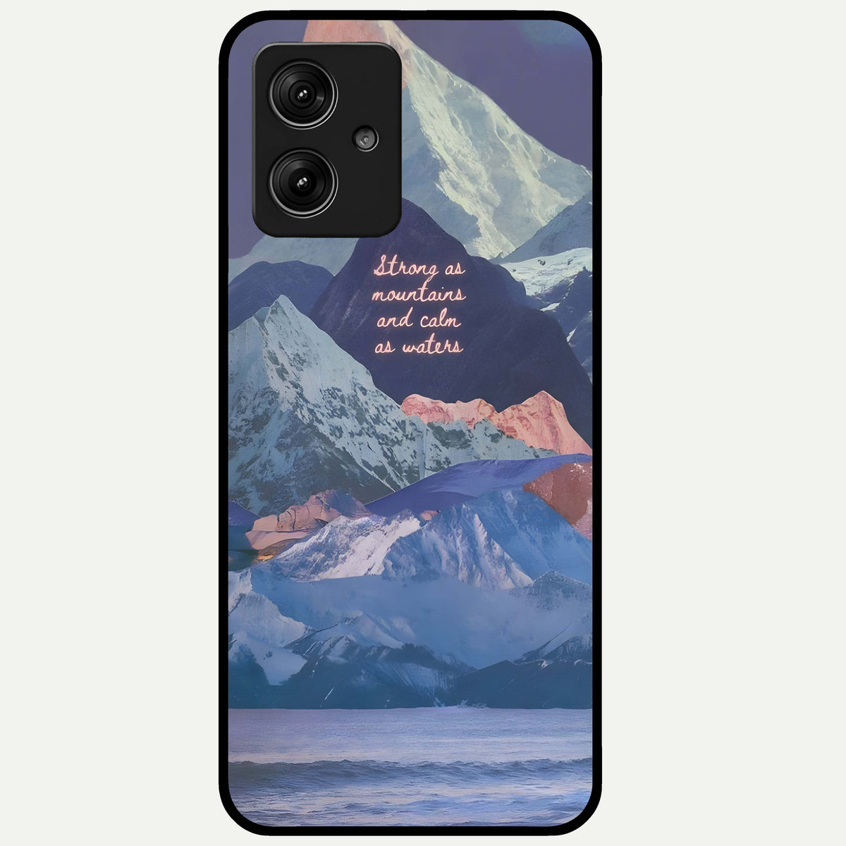  Celestial Mountain Calm Glass Case For Moto G54 back cover – full design glossy printed glass finish