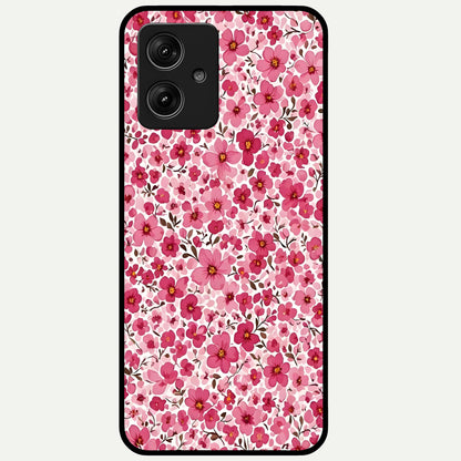  Cherry Blossom Charm Glass Case For Moto G54 back cover – full design glossy printed glass finish