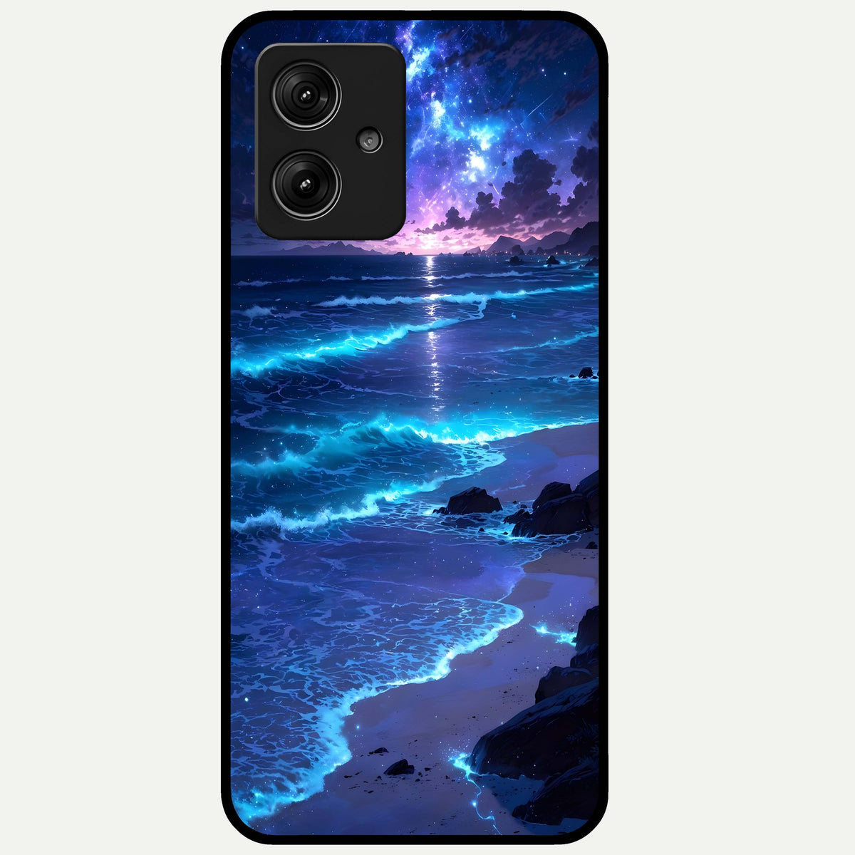  Classic Damn Look Glass Case For Moto G54 back cover – full design glossy printed glass finish