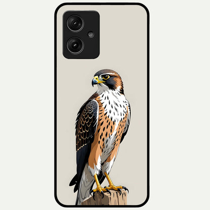  Clever Eagle Glass Case For Moto G54 back cover – full design glossy printed glass finish