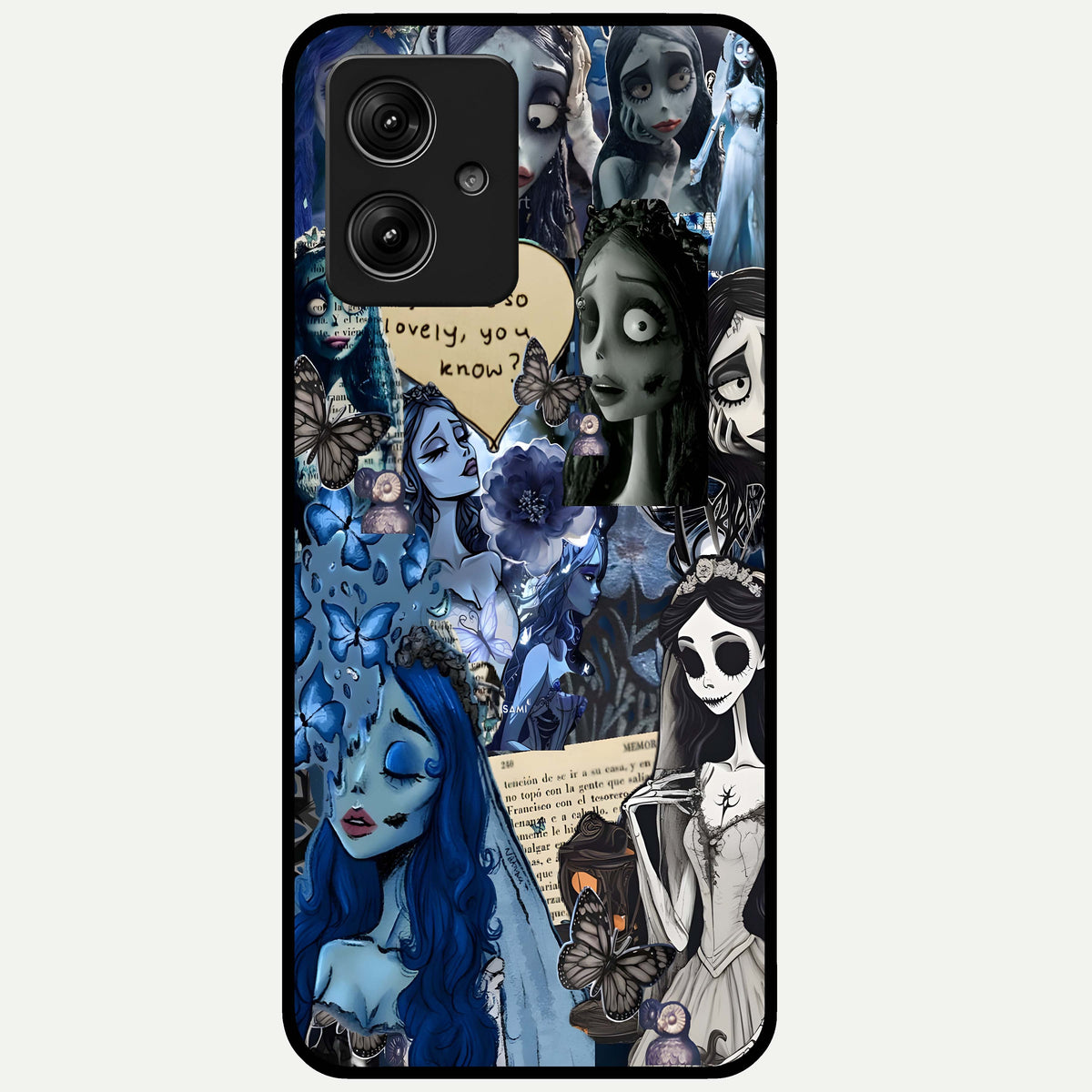  Corpse Bride Posters Glass Case For Moto G54 back cover – full design glossy printed glass finish