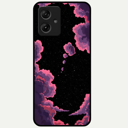  Cosmic Cloud Journey Glass Case For Moto G54 back cover – full design glossy printed glass finish
