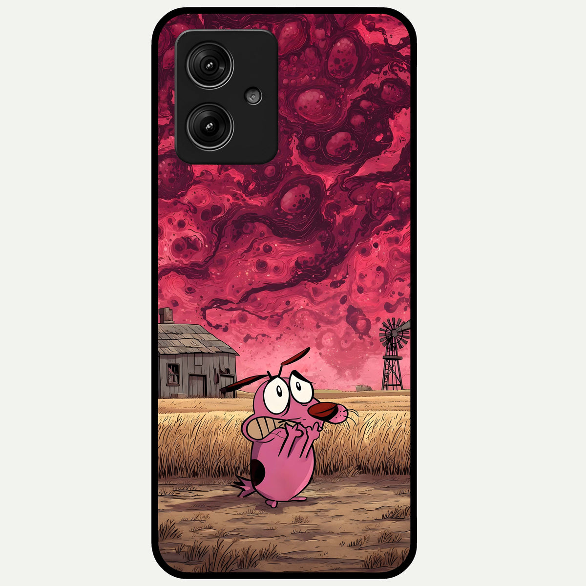  Courage Under Sky Glass Case For Moto G54 back cover – full design glossy printed glass finish