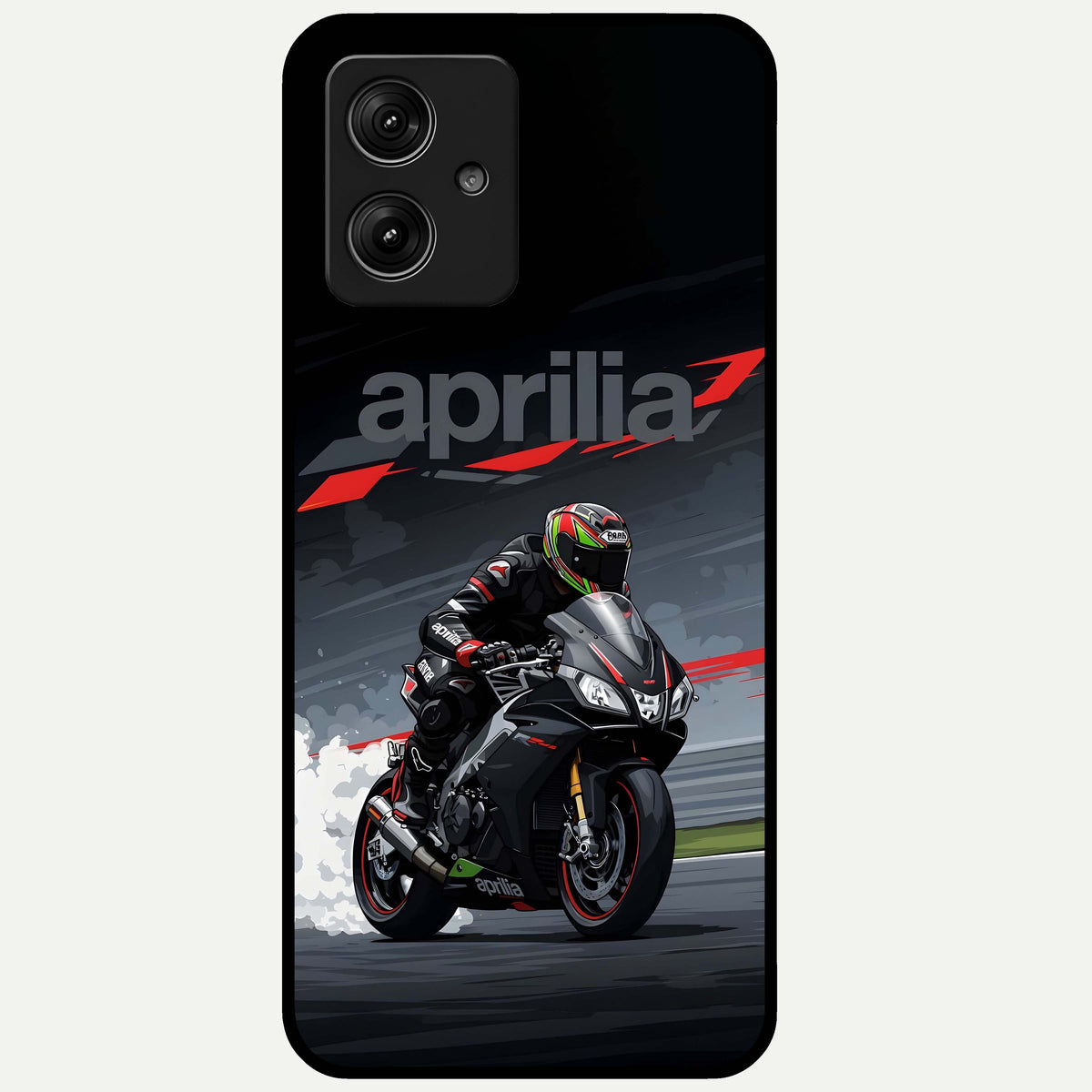 Dark Aprilla Glass Case For Moto G54 back cover – full design glossy printed glass finish