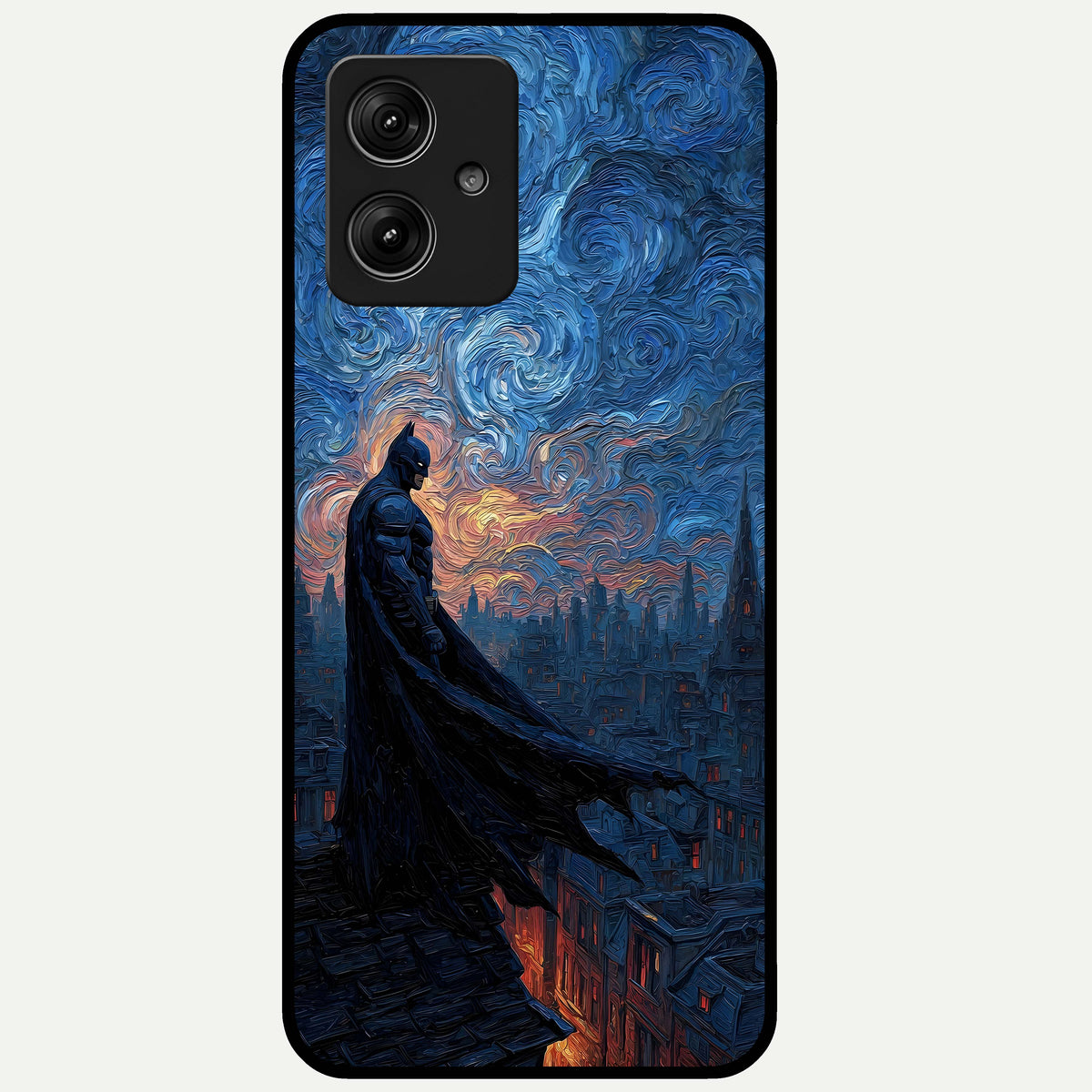  Dark Knight Dusk Glass Case For Moto G54 back cover – full design glossy printed glass finish
