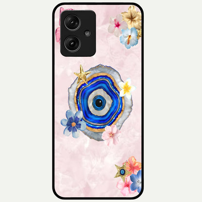  Divine Aura Bloom Glass Case For Moto G54 back cover – full design glossy printed glass finish
