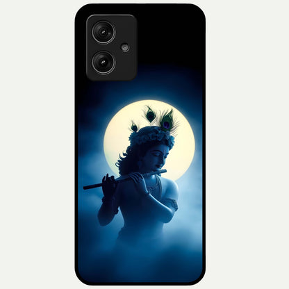  Divine Moon Flute Glass Case For Moto G54 back cover – full design glossy printed glass finish
