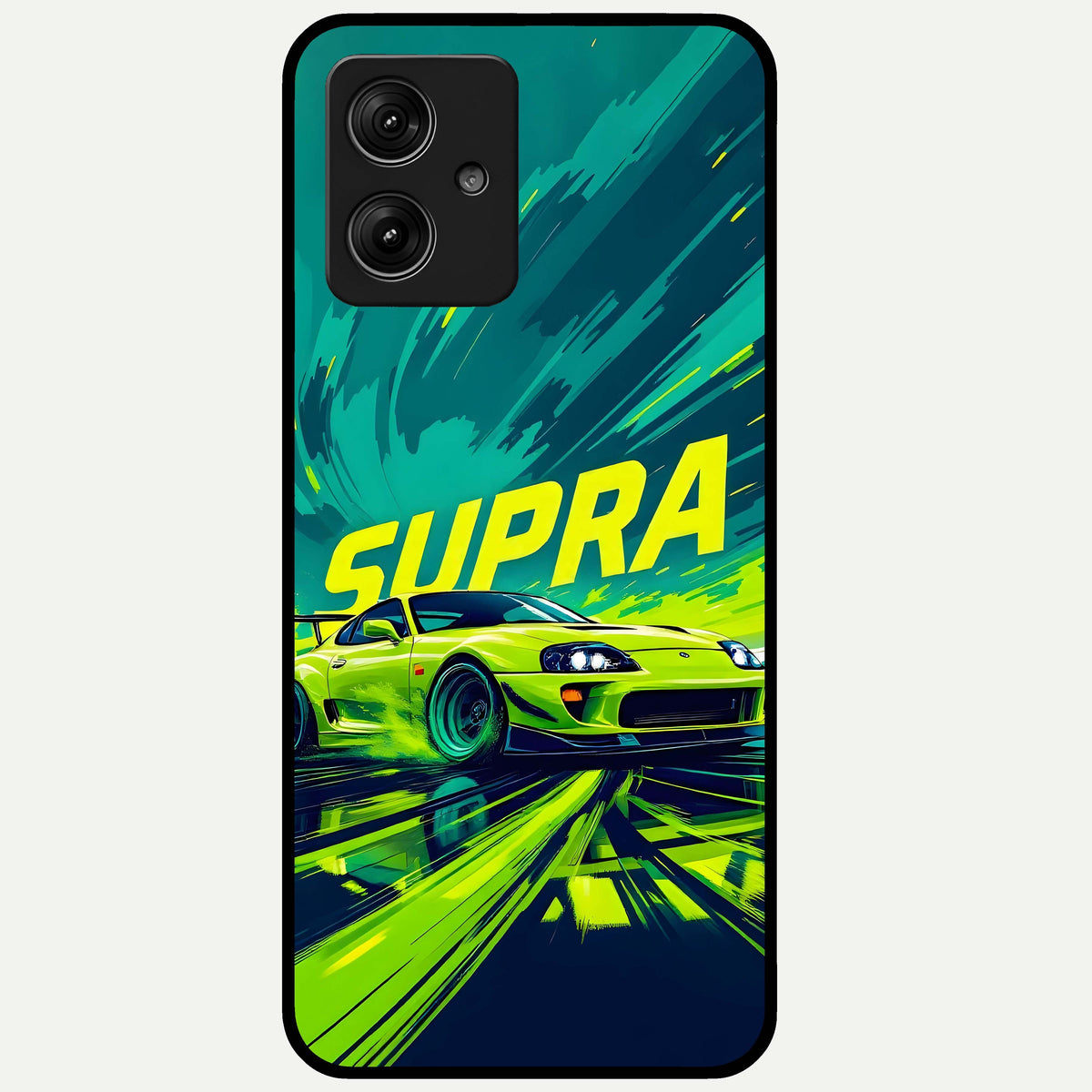  Electric Supra Thunder Glass Case For Moto G54 back cover – full design glossy printed glass finish
