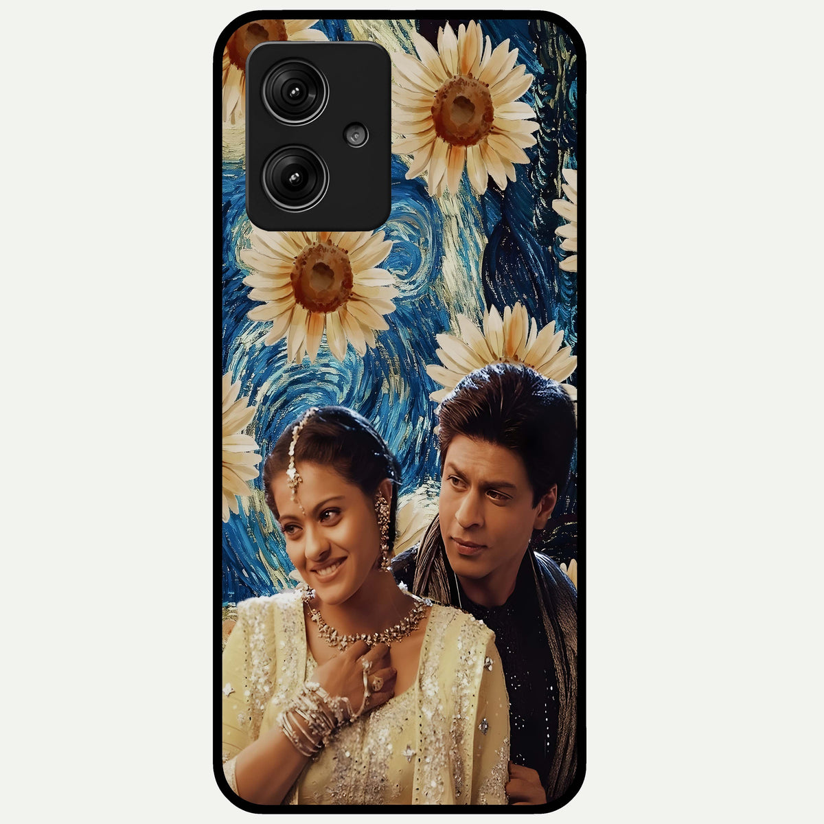  Eternal Love Story Glass Case For Moto G54 back cover – full design glossy printed glass finish