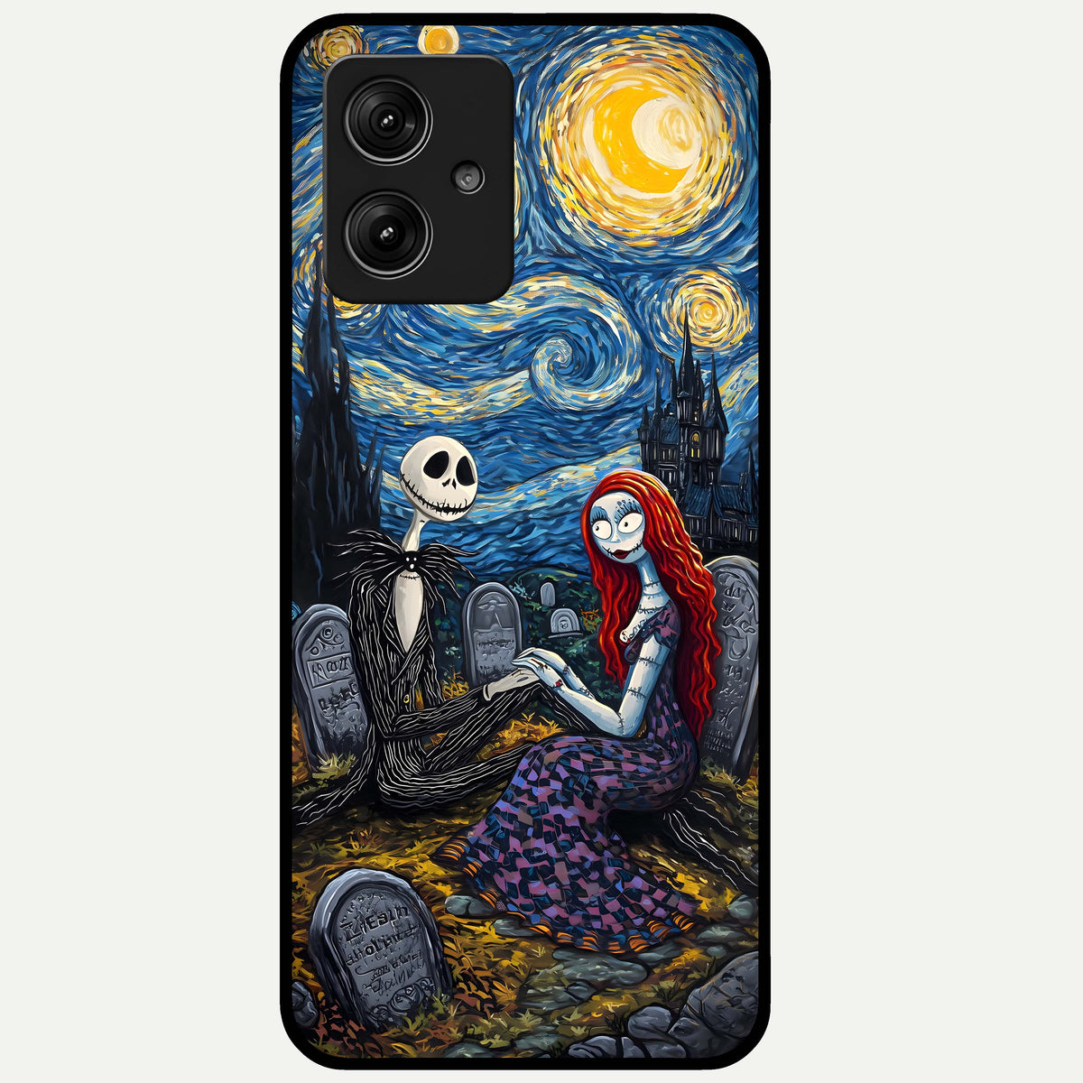  Eternal Night Love Glass Case For Moto G54 back cover – full design glossy printed glass finish