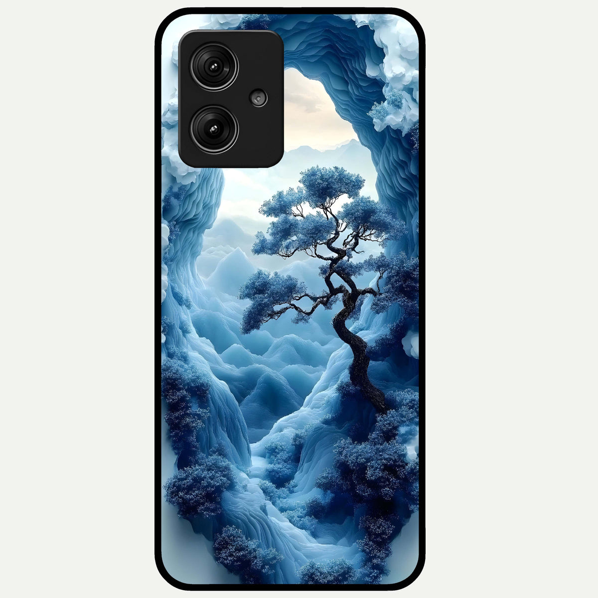  Frozen Serenity Gate Glass Case For Moto G54 back cover – full design glossy printed glass finish