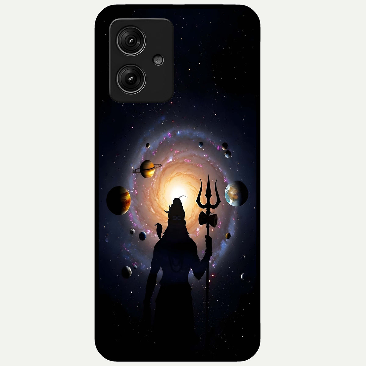  Galactic Shiva Vision Glass Case For Moto G54 back cover – full design glossy printed glass finish
