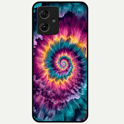  Galactic Spiral Burst Glass Case For Moto G54 back cover – full design glossy printed glass finish