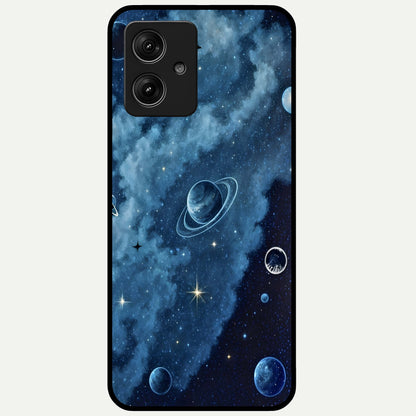  Galaxy Dream Space Glass Case For Moto G54 back cover – full design glossy printed glass finish