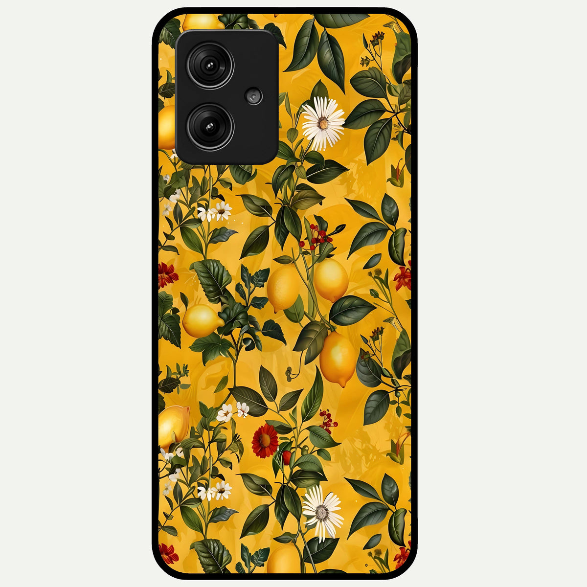 Golden Lemon Field Glass Case For Moto G54 back cover – full design glossy printed glass finish