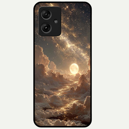  Golden Sky Dream Glass Case For Moto G54 back cover – full design glossy printed glass finish