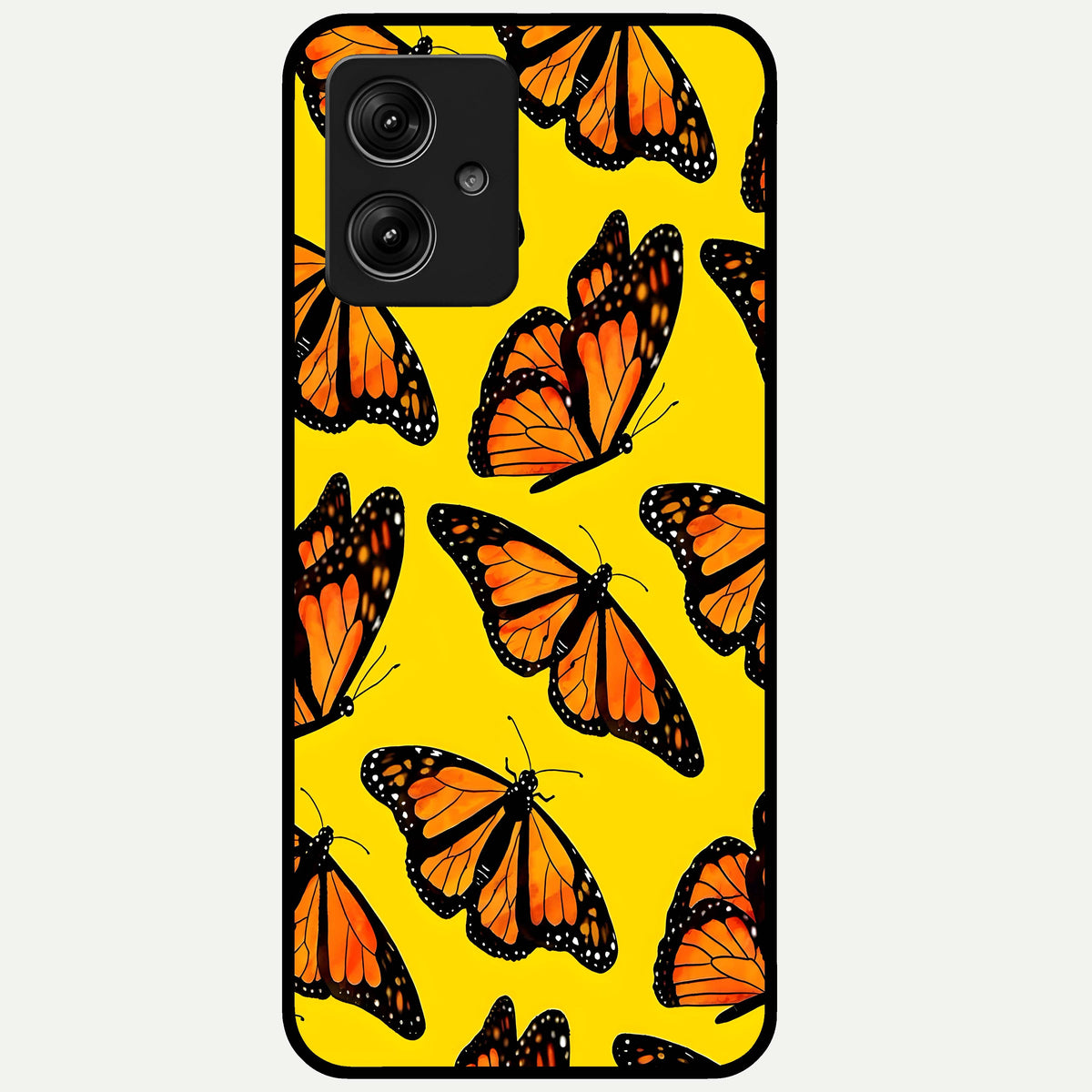  Golden Wing Flight Glass Case For Moto G54 back cover – full design glossy printed glass finish