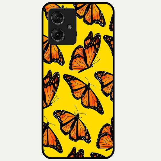  Golden Wing Flight Glass Case For Moto G54 back cover – full design glossy printed glass finish
