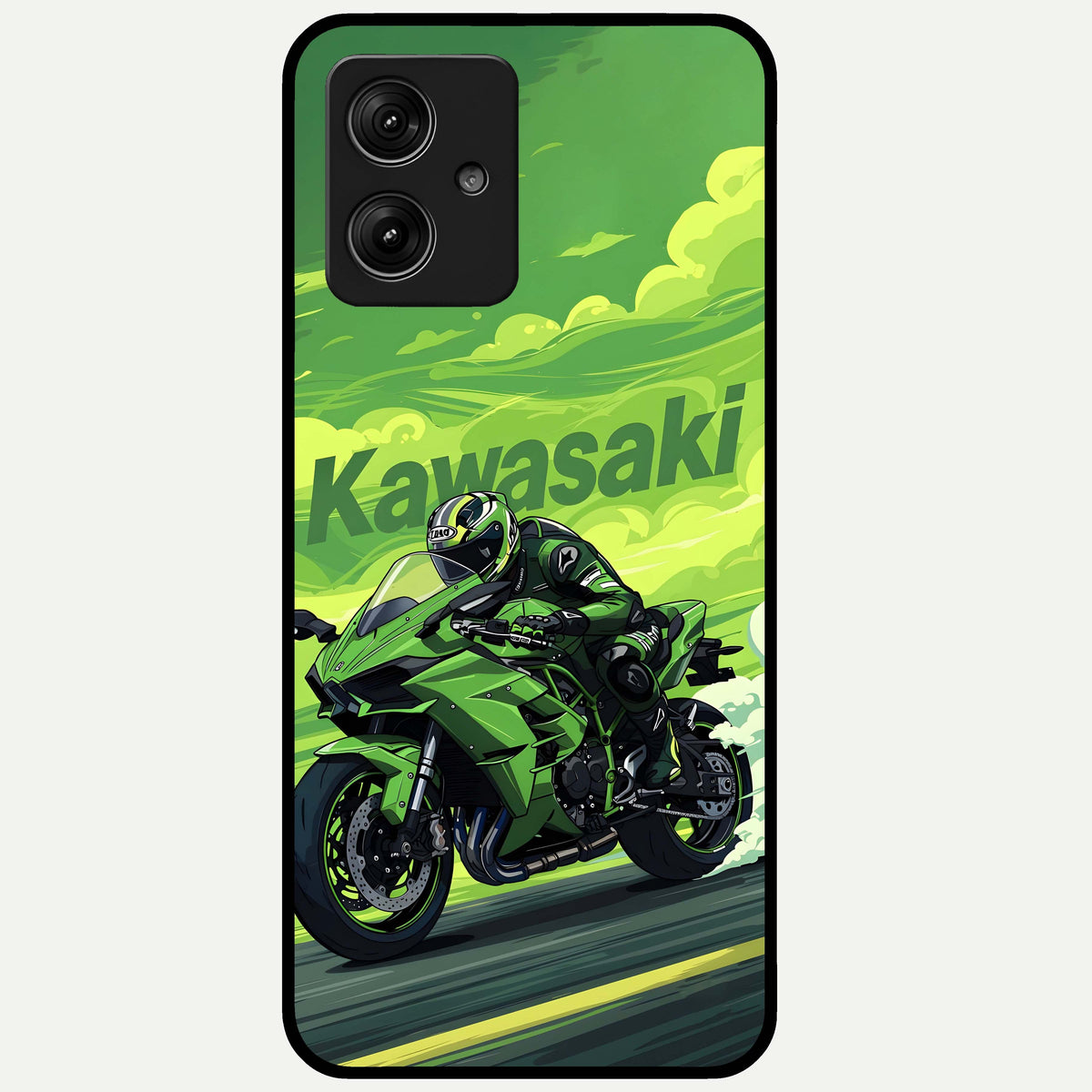  Greenery Sky Glass Case For Moto G54 back cover – full design glossy printed glass finish