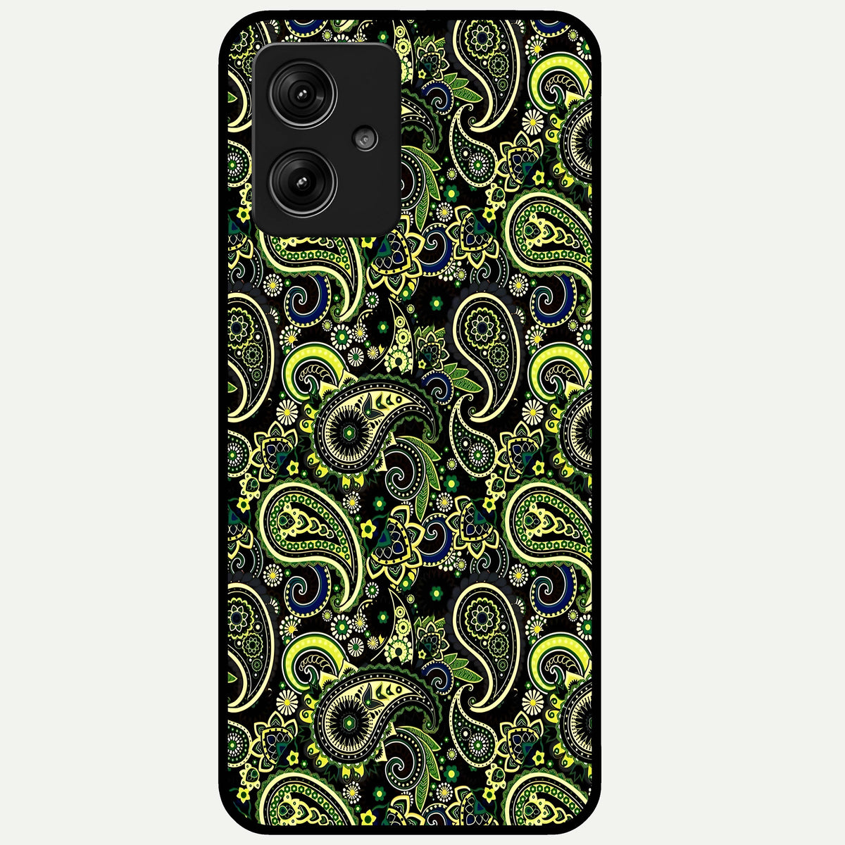 Green Lemon Glass Case For Moto G54 back cover – full design glossy printed glass finish