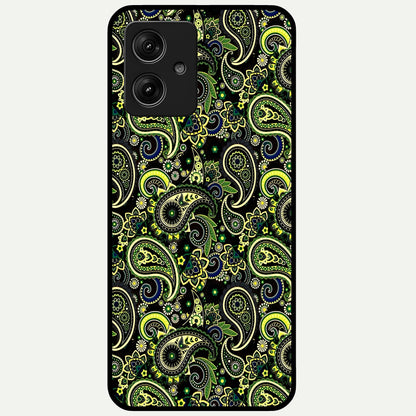  Green Lemon Glass Case For Moto G54 back cover – full design glossy printed glass finish