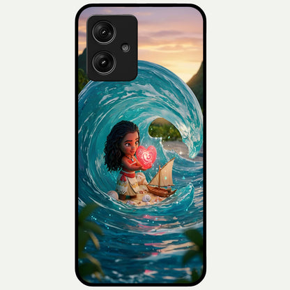  Heart of Ocean Glass Case For Moto G54 back cover – full design glossy printed glass finish