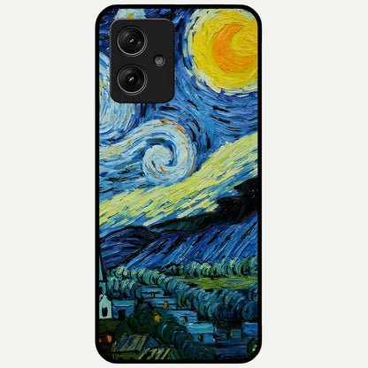  Inspired Van Gogh Art Glass Case For Moto G54 back cover – full design glossy printed glass finish