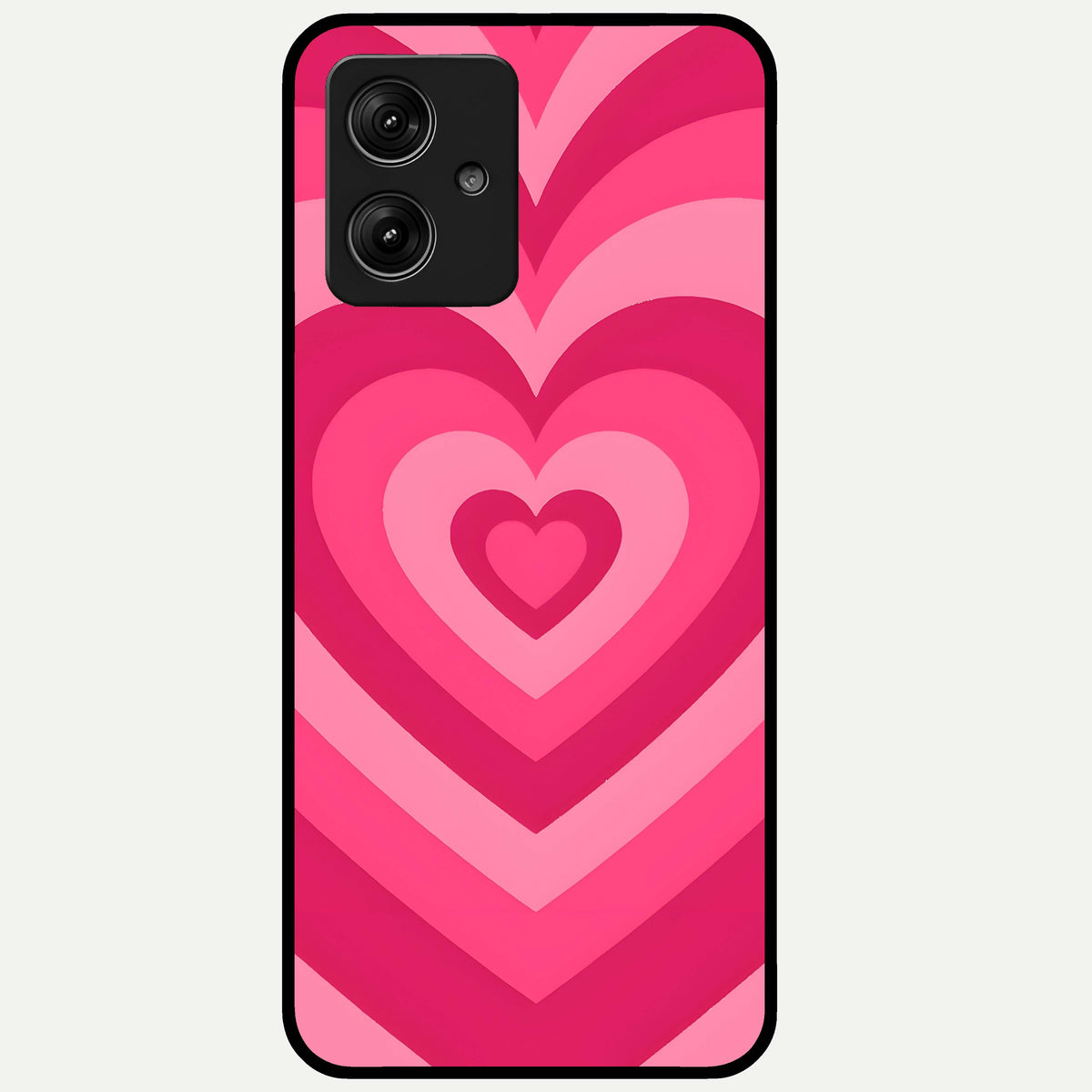  Layered Love Hearts Glass Case For Moto G54 back cover – full design glossy printed glass finish