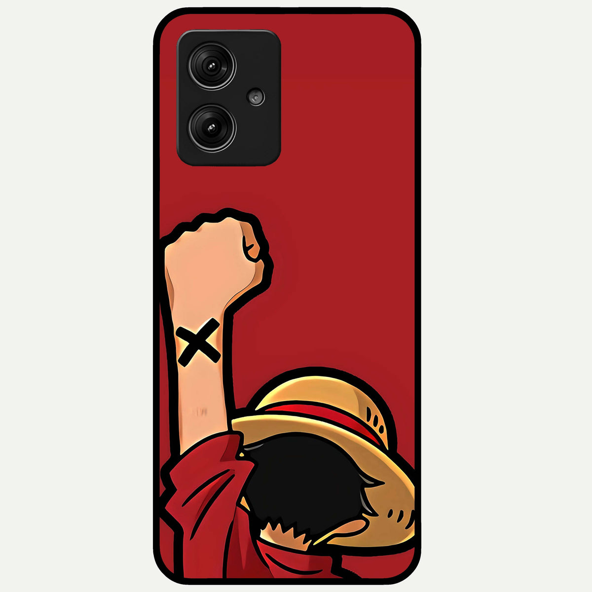  Luffy X Spirit Glass Case For Moto G54 back cover – full design glossy printed glass finish