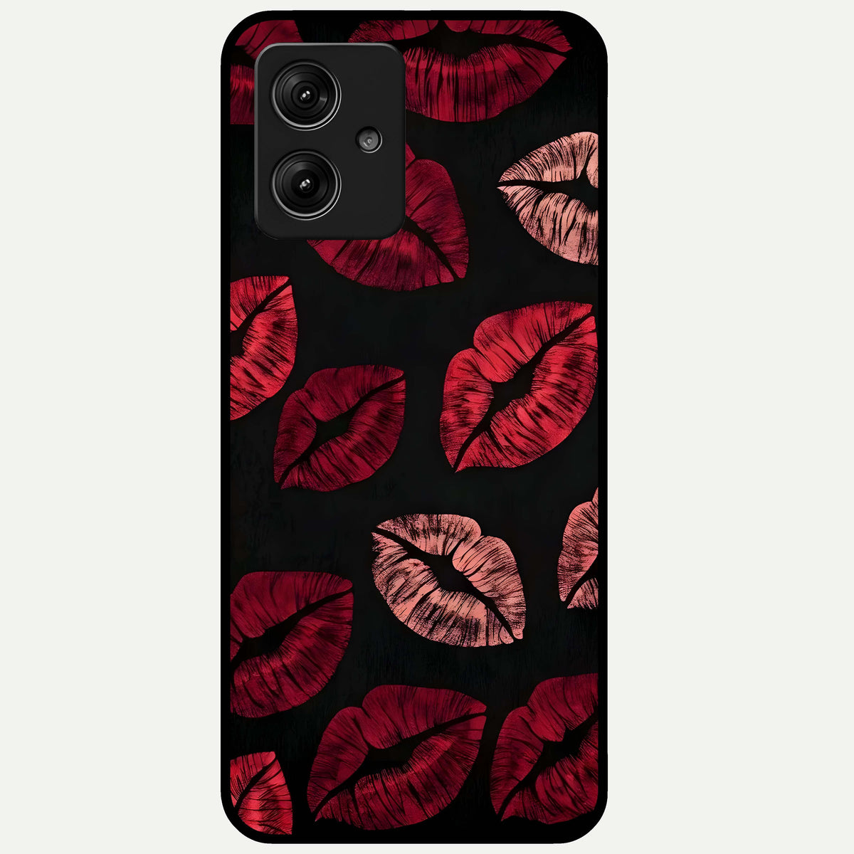  Midnight Kiss Love Glass Case For Moto G54 back cover – full design glossy printed glass finish