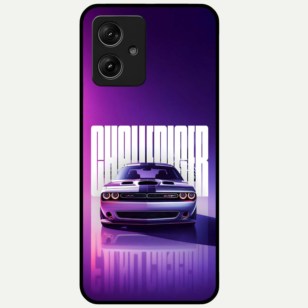  Midnight Muscle Ride Glass Case For Moto G54 back cover – full design glossy printed glass finish