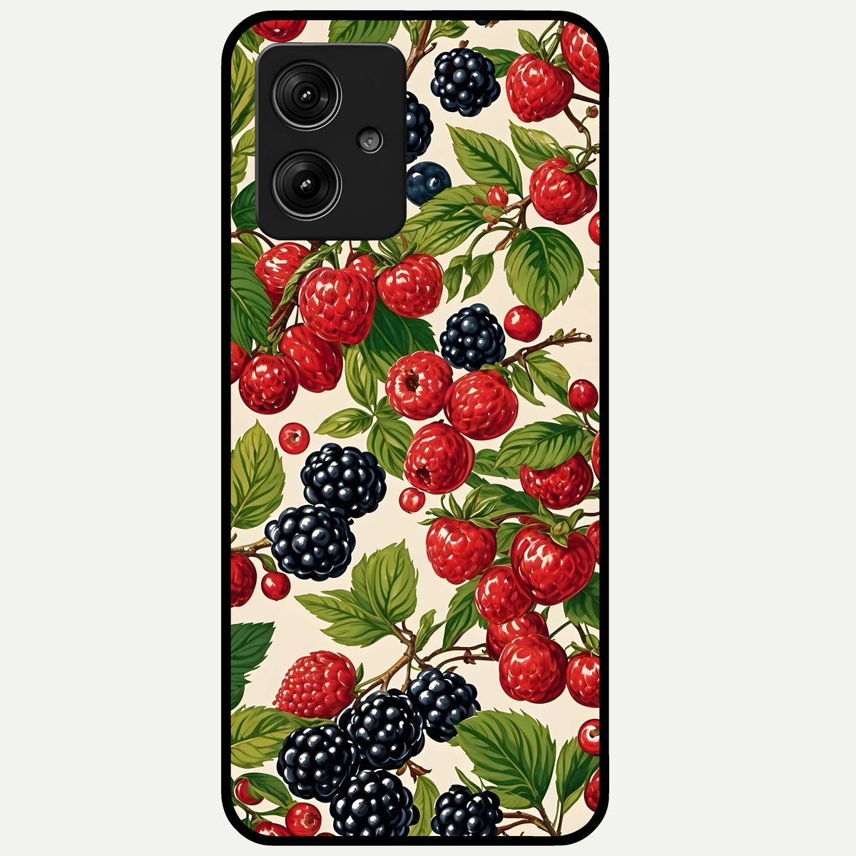  Mixed Berry Collage Glass Case For Moto G54 back cover – full design glossy printed glass finish