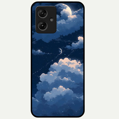  Moon Dream Haze Glass Case For Moto G54 back cover – full design glossy printed glass finish
